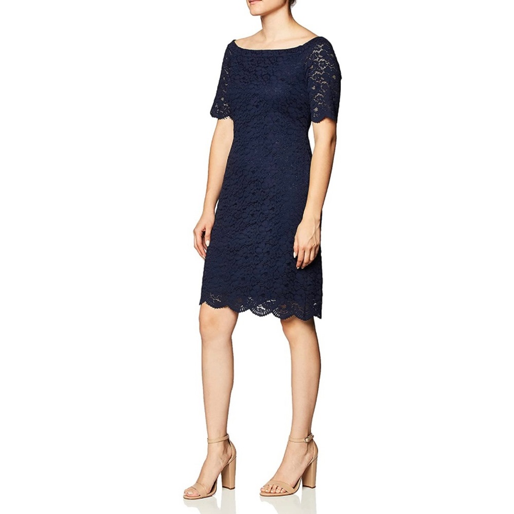 Lark & Ro Off the Shoulder Sheath Dress